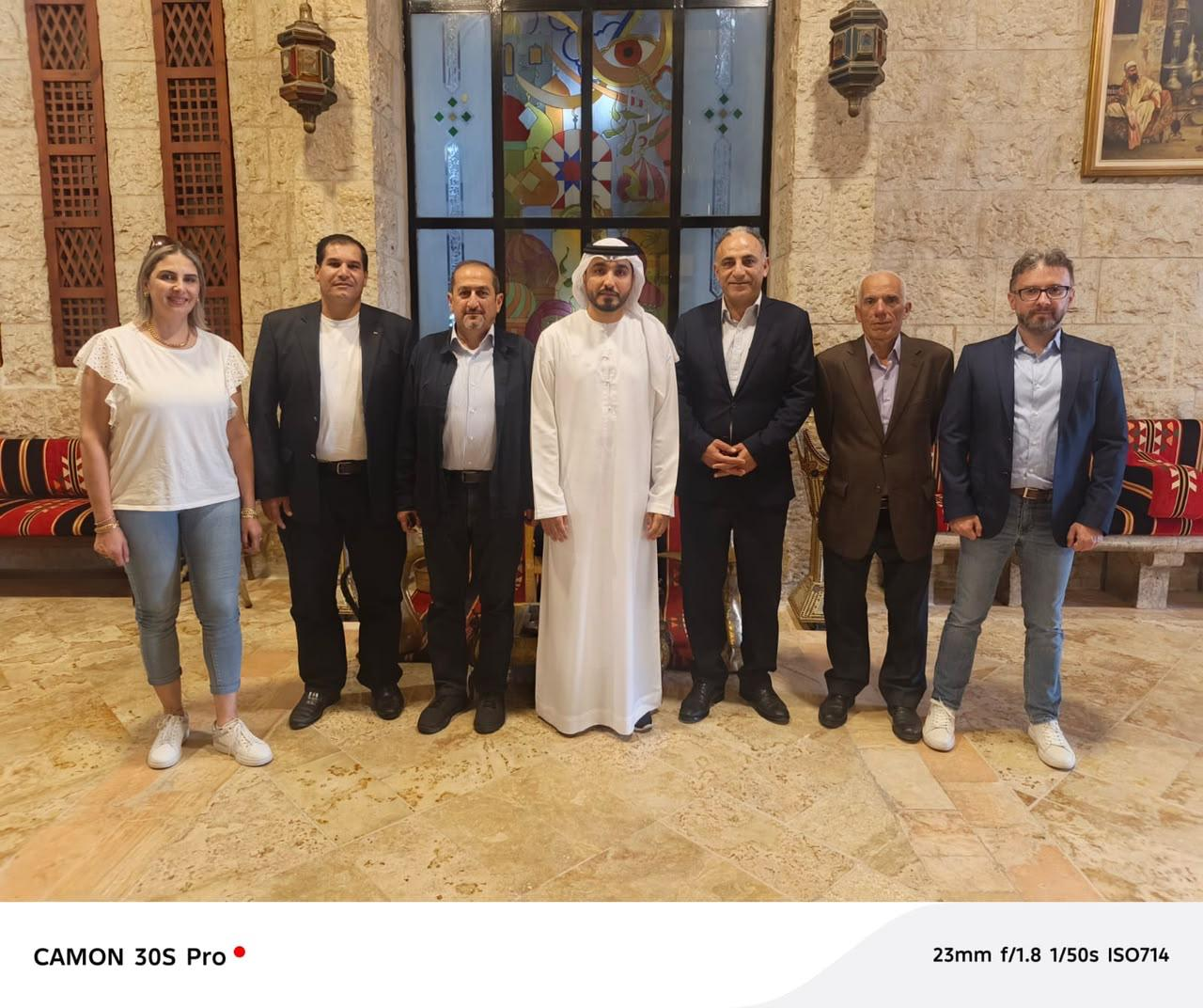 رئيس الاتحاد العربي للدراجات مع وفد جامعة اليرموك والاتحاد الأردني للدراجات